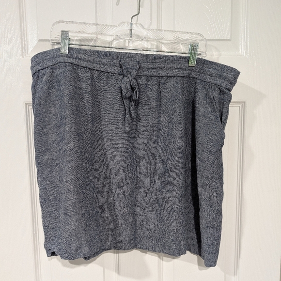 Ann Taylor Blue Chambray A-Line Skirt Drawstring Closure in Size XL - Picture 1 of 9